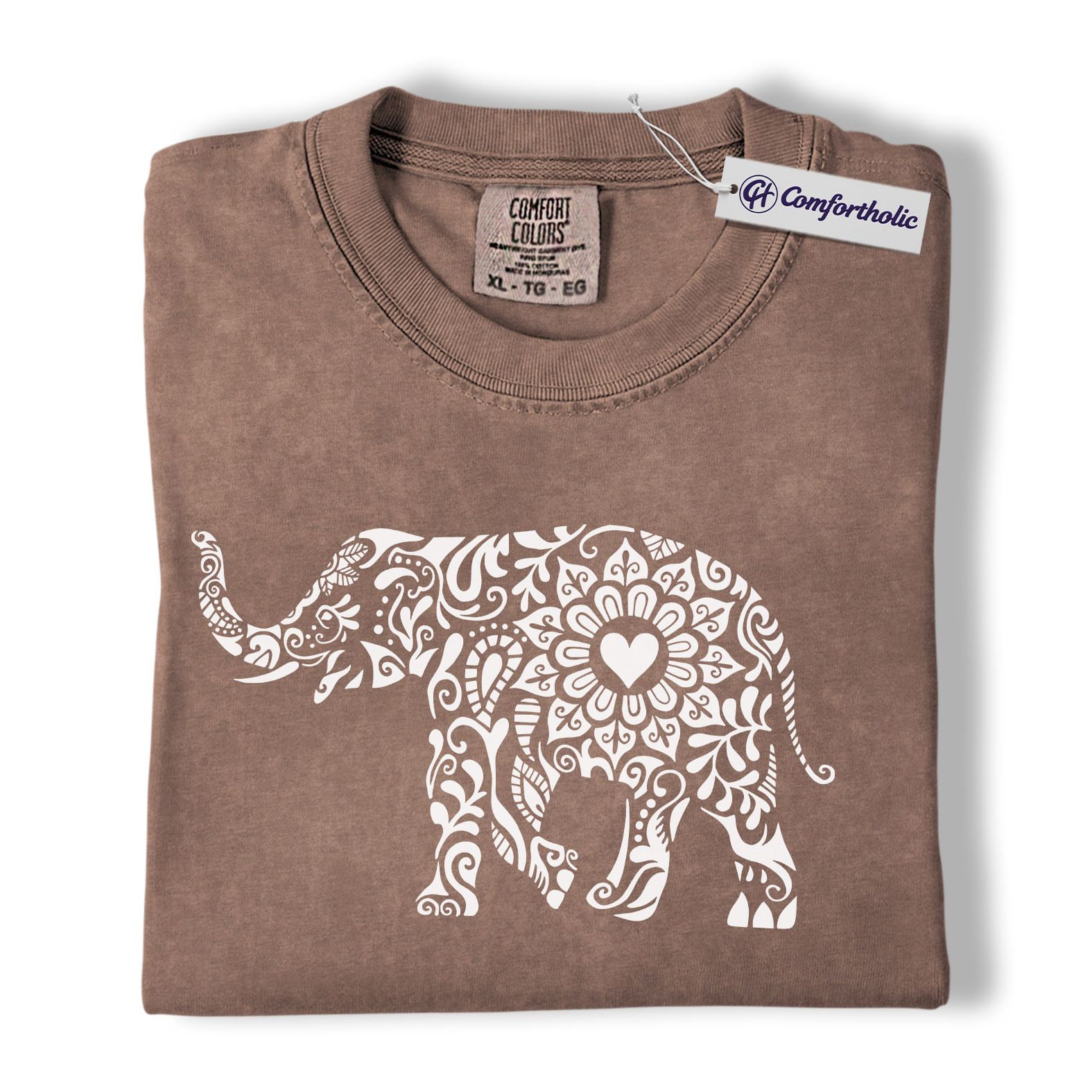Boho Elephant Shirt, Mandala Floral Graphic Tee, Elephant Lover T-Shirt, Gift for Animal Lovers, Comfort Colors Shirt - Image 19