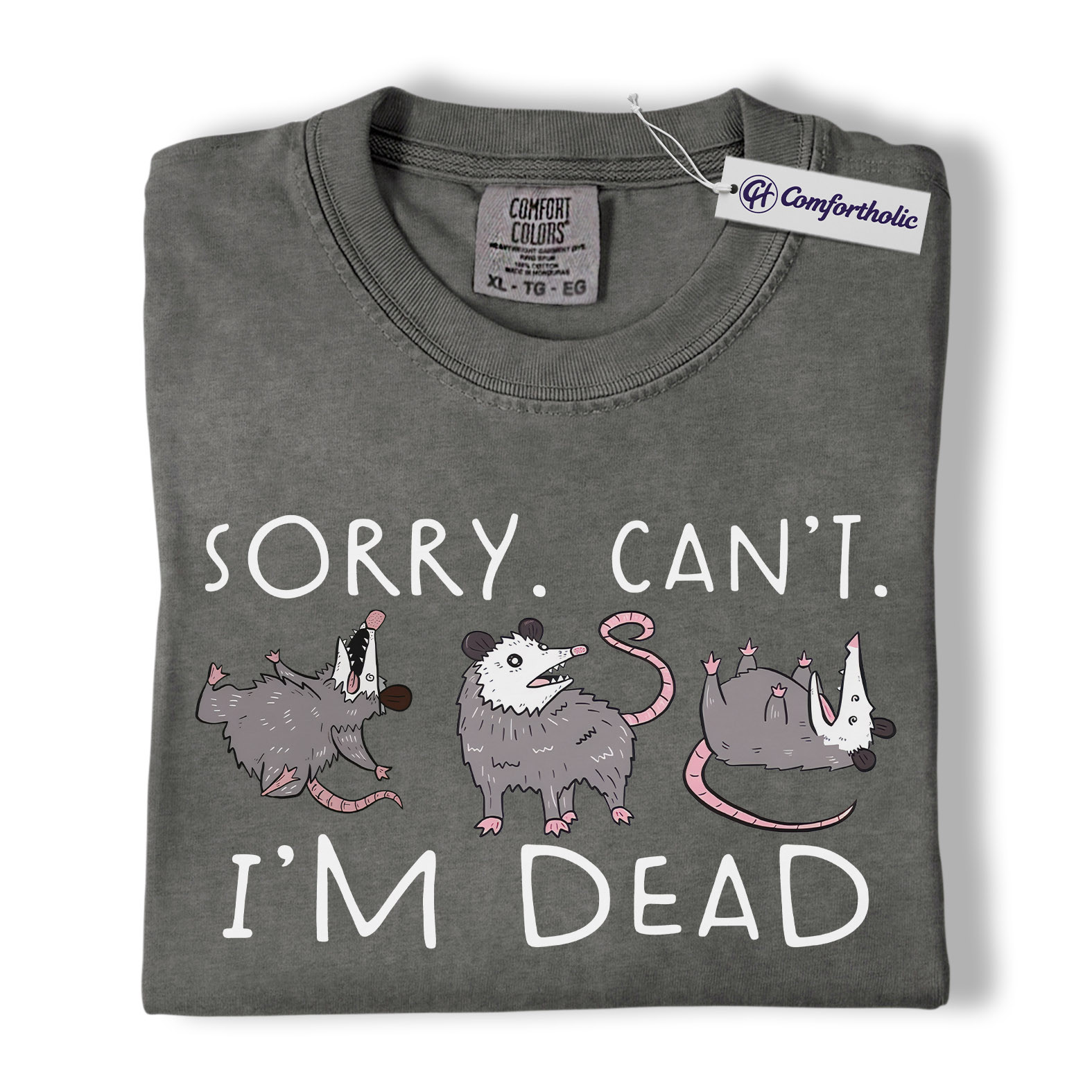 Funny Opossum Shirt, Playing Dead Meme Graphic Tee, Possum Lover T-Shirt, Cute Gift for Animal Lovers & Nature Fans, Comfort Colors Shirt - Image 4