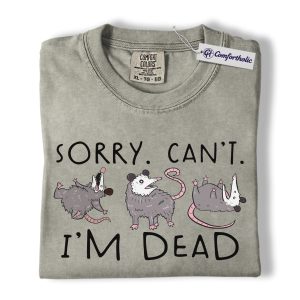 Funny Opossum Shirt, Playing Dead Meme Graphic Tee, Possum Lover T-Shirt, Cute Gift for Animal Lovers & Nature Fans, Comfort Colors Shirt