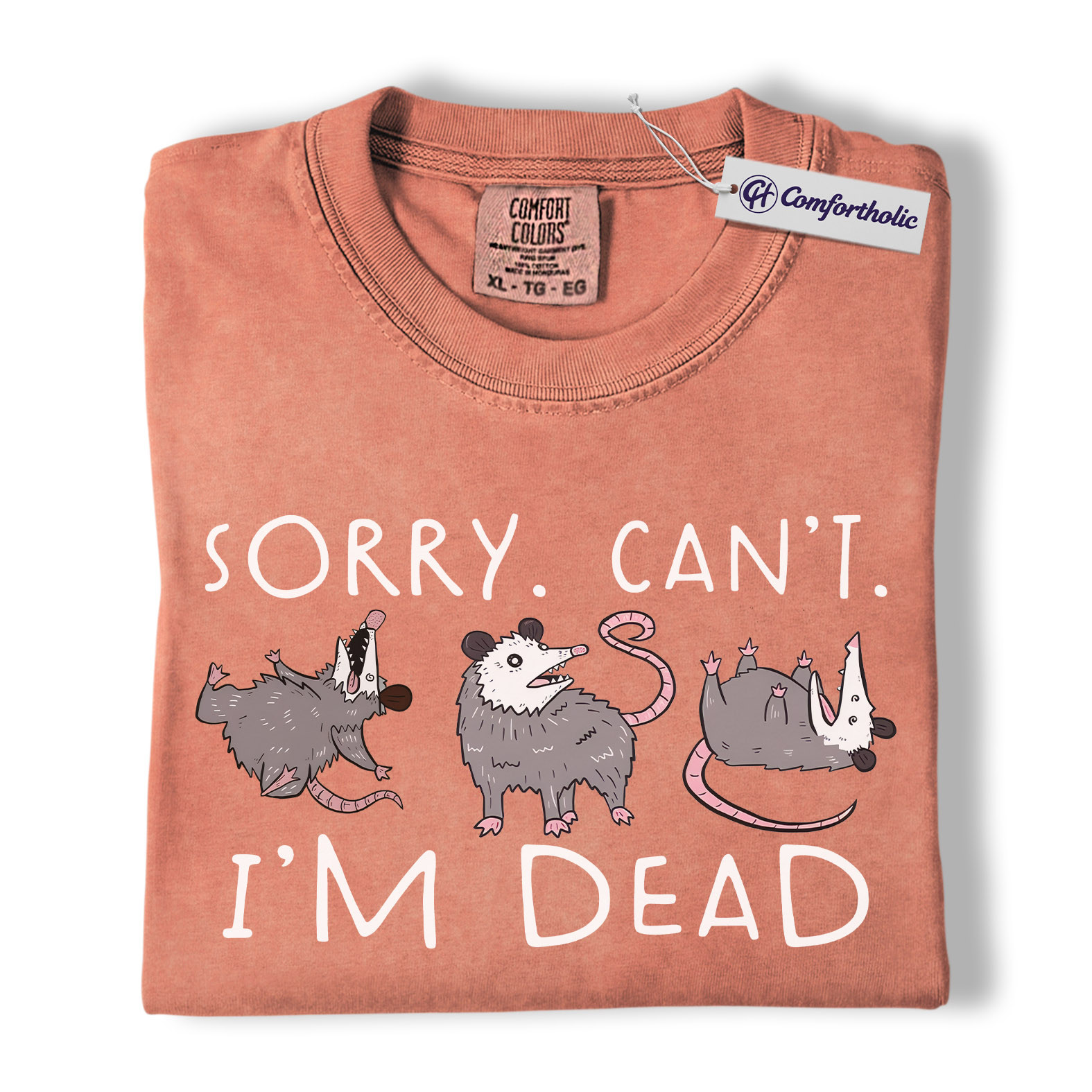 Funny Opossum Shirt, Playing Dead Meme Graphic Tee, Possum Lover T-Shirt, Cute Gift for Animal Lovers & Nature Fans, Comfort Colors Shirt - Image 7