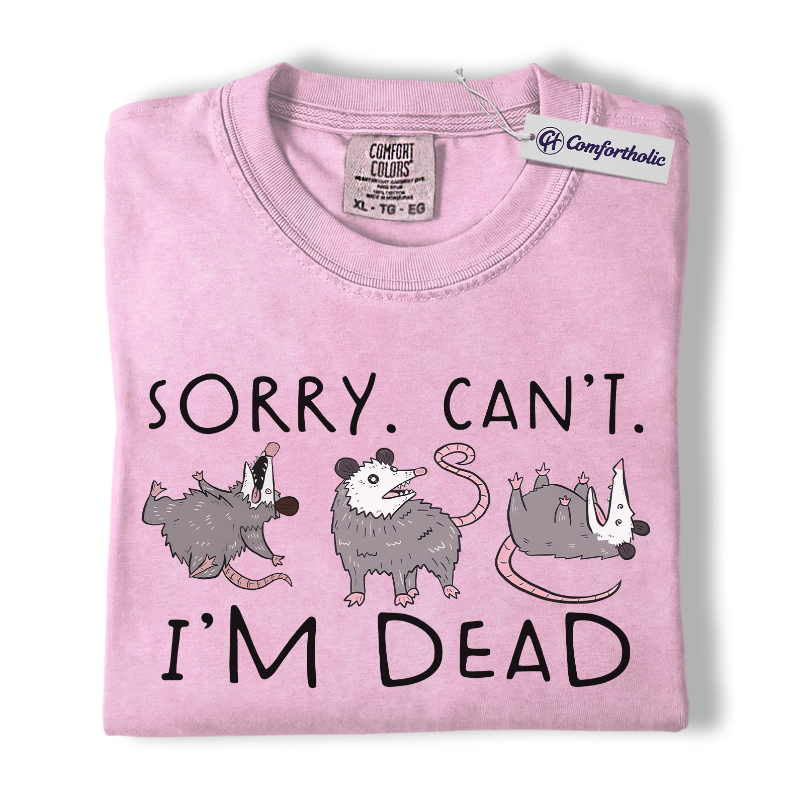 Funny Opossum Shirt, Playing Dead Meme Graphic Tee, Possum Lover T-Shirt, Cute Gift for Animal Lovers & Nature Fans, Comfort Colors Shirt - Image 8