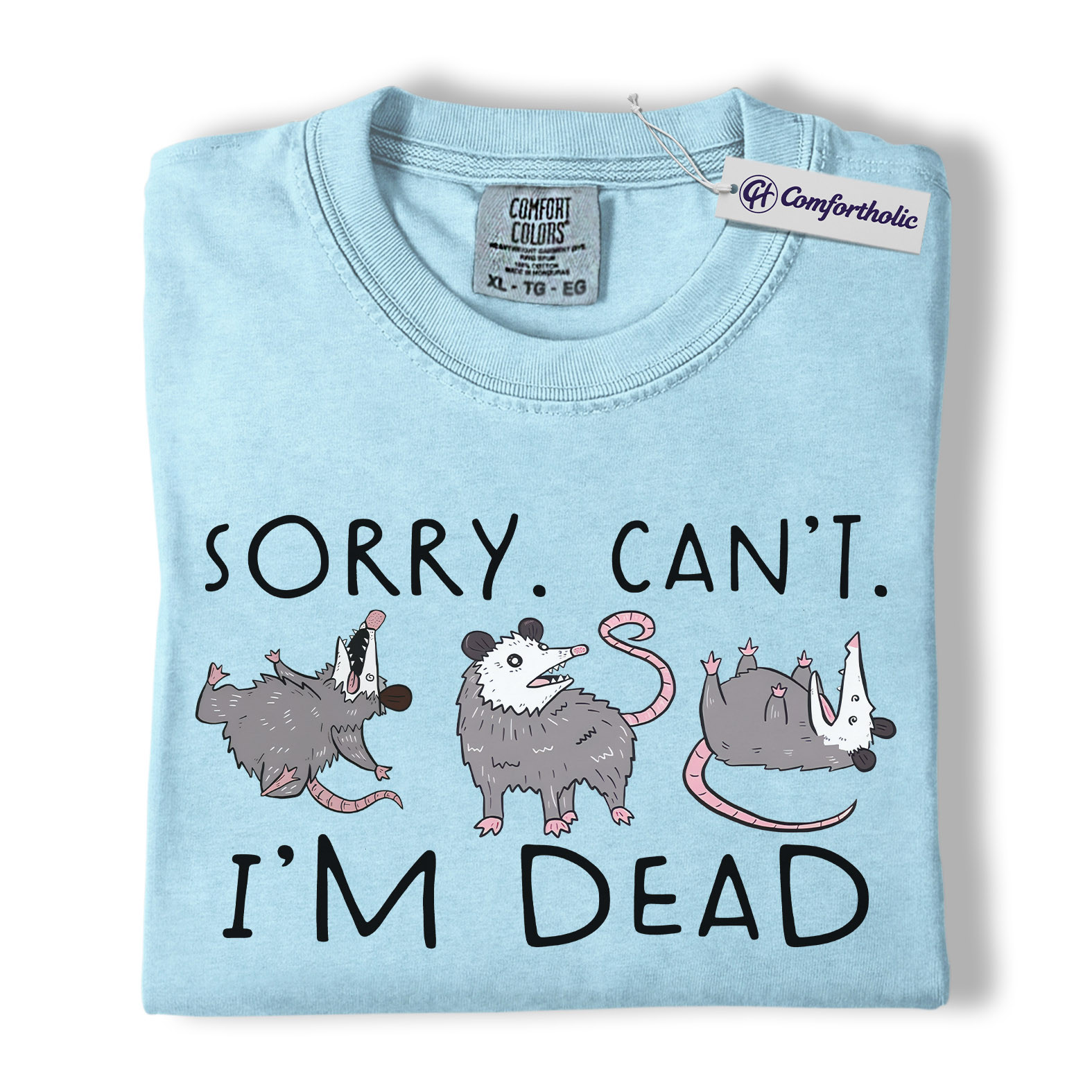 Funny Opossum Shirt, Playing Dead Meme Graphic Tee, Possum Lover T-Shirt, Cute Gift for Animal Lovers & Nature Fans, Comfort Colors Shirt - Image 14