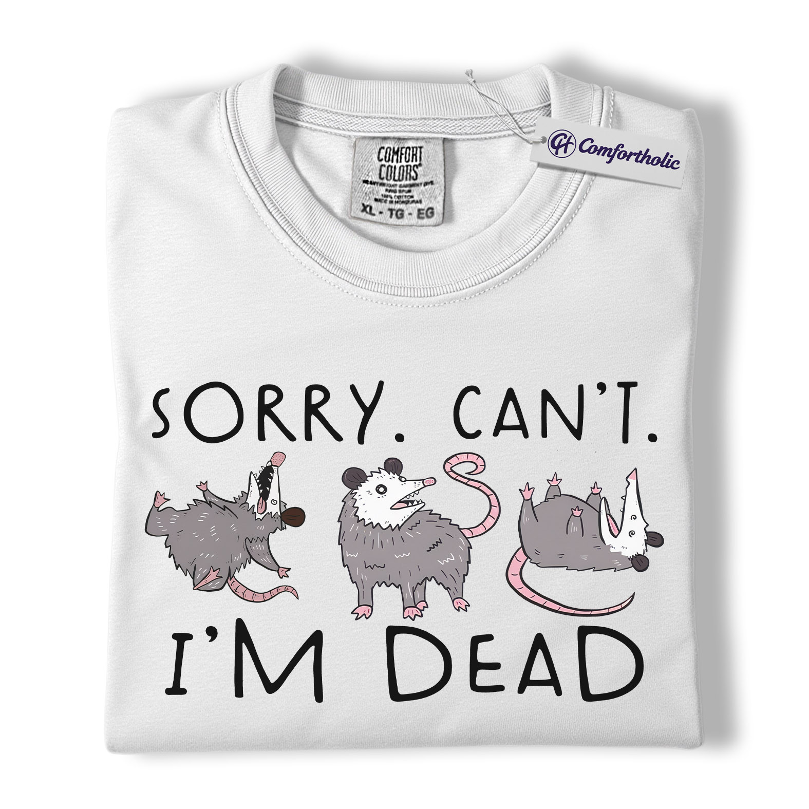 Funny Opossum Shirt, Playing Dead Meme Graphic Tee, Possum Lover T-Shirt, Cute Gift for Animal Lovers & Nature Fans, Comfort Colors Shirt - Image 2