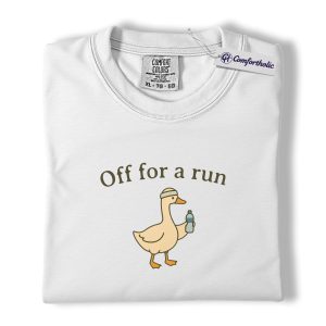 Alternative view of Funny Goose Shirt, Cute Running Goose Graphic Tee, Runner Gift T-Shirt, Funny Workout Gift for Runners, Comfort Colors Shirt
