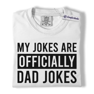 Alternative view of Dad Jokes Shirt, Bold Typography Funny Quote Graphic Tee, Classic Dad Humor T-Shirt, Gift for Fathers & Father’s Day Lovers, Comfort Colors Shirt
