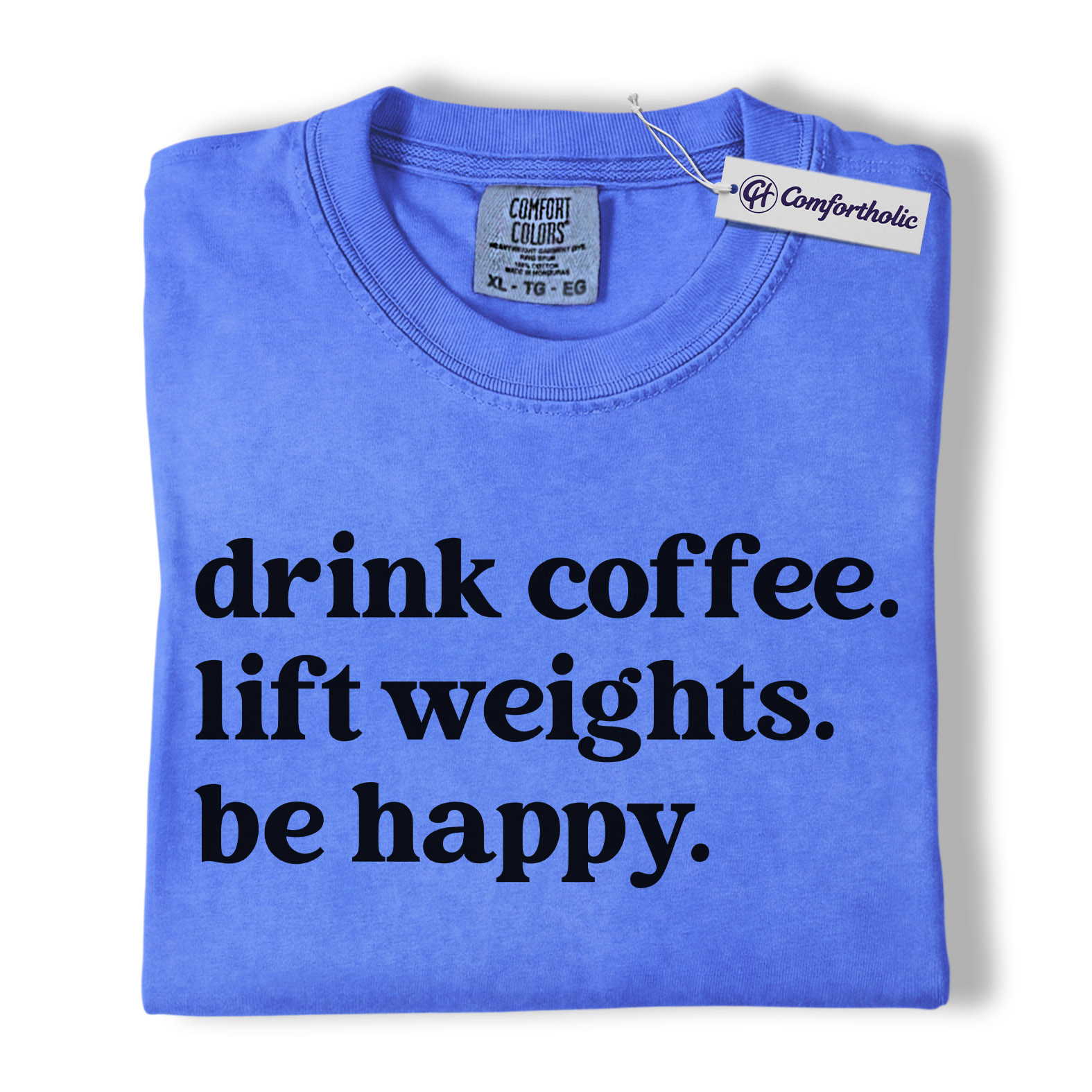 Coffee Gym Shirt, Minimalist Motivational Quote Graphic Tee, Weightlifting Workout T-Shirt, Gift for Gym Lovers & Fitness Addicts, Comfort Colors Shirt - Image 13