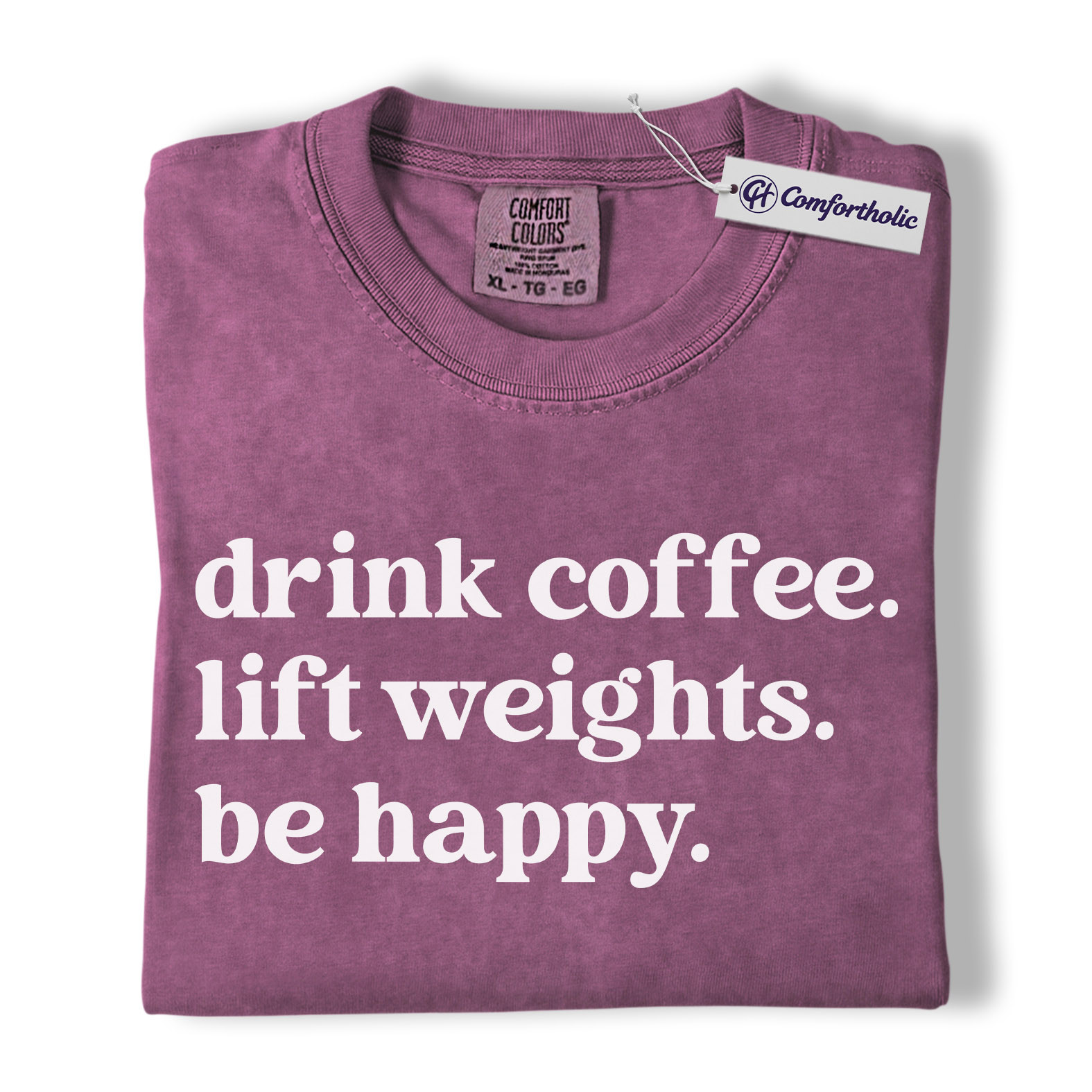 Coffee Gym Shirt, Minimalist Motivational Quote Graphic Tee, Weightlifting Workout T-Shirt, Gift for Gym Lovers & Fitness Addicts, Comfort Colors Shirt - Image 16
