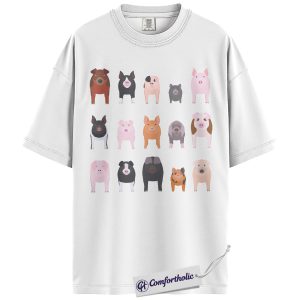 Alternative view of Pig Shirt, Cute Farm Animal Graphic Tee, Pig Farmer T-Shirt, Gift for Pig Lovers, Comfort Colors Shirt