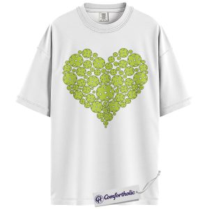 Alternative view of Pickleball Heart Shirt, Cute Sport Lover Graphic Tee, Pickleball Player T-Shirt, Gift for Pickleball Lovers, Comfort Colors Shirt