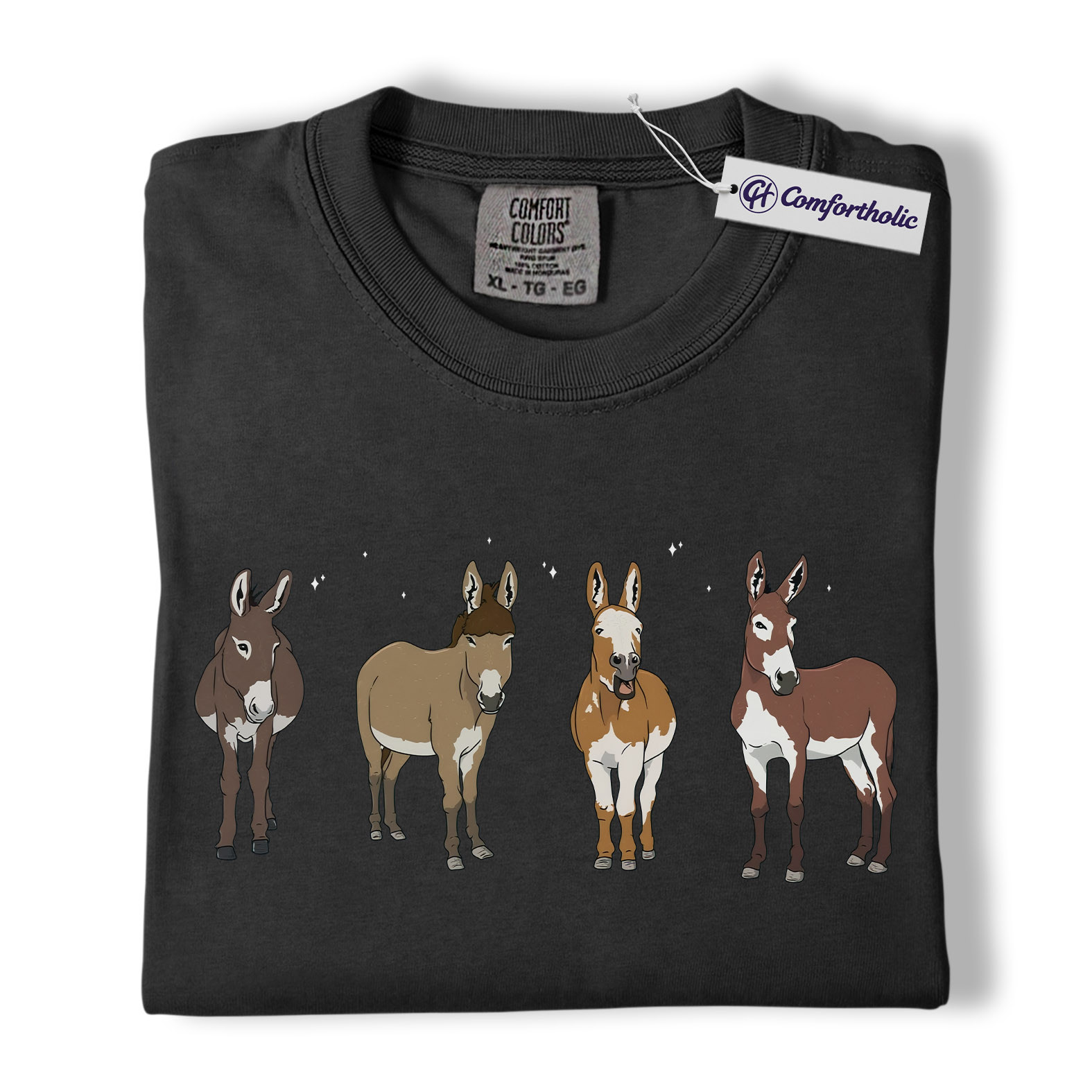 Donkey Shirt, Cute Farm Animal Graphic Tee, Mini Donkey Mom T-Shirt, Barnyard Gift for Donkey Lovers, Comfort Colors Shirt - Image 3