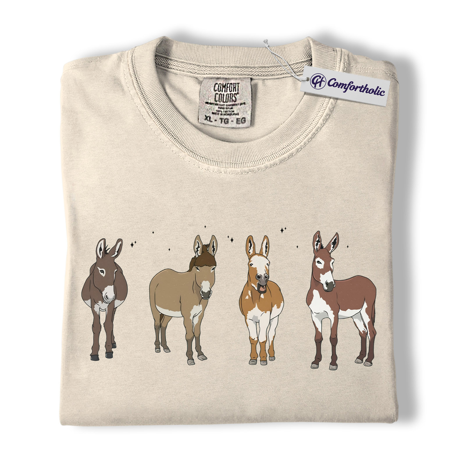Donkey Shirt, Cute Farm Animal Graphic Tee, Mini Donkey Mom T-Shirt, Barnyard Gift for Donkey Lovers, Comfort Colors Shirt - Image 5