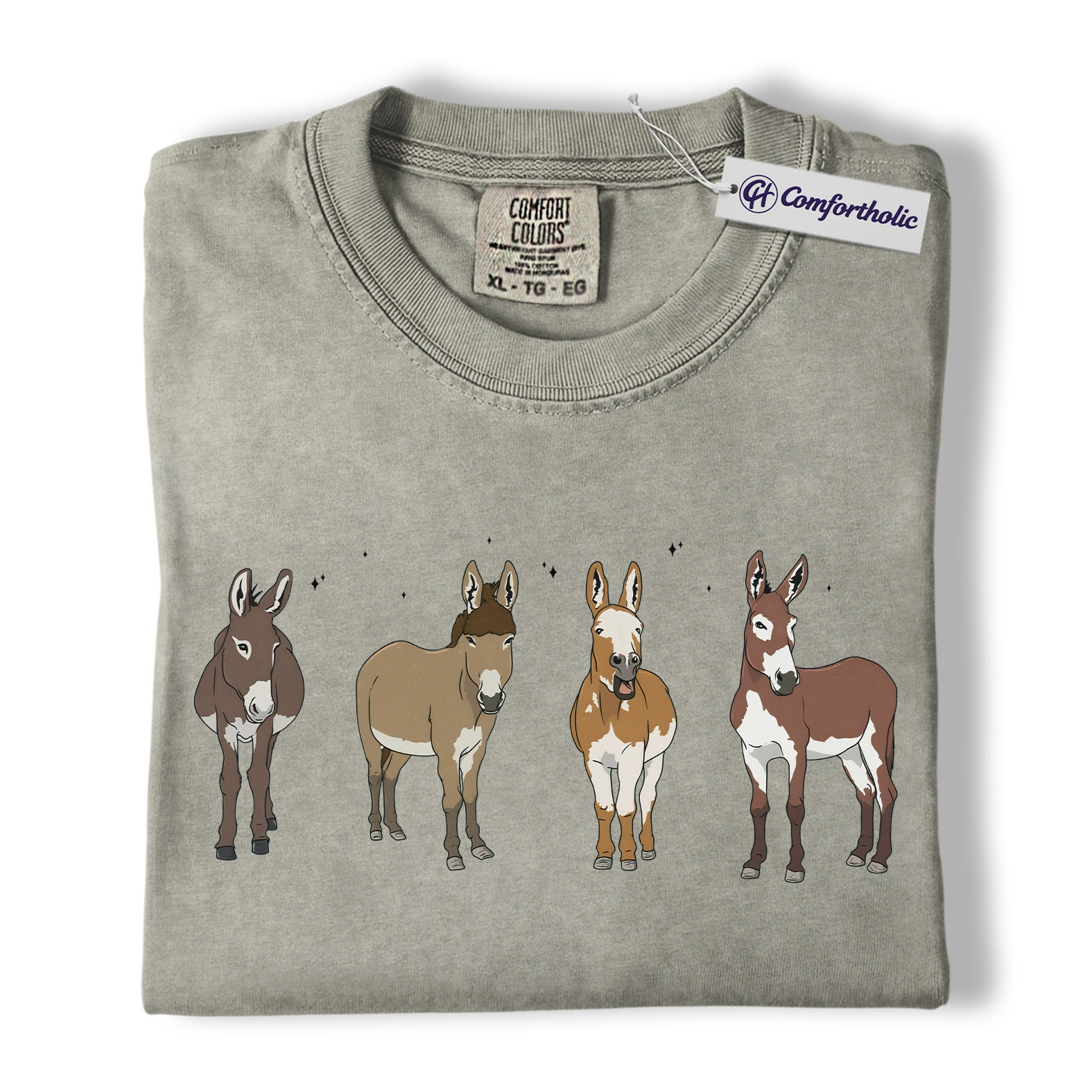 Donkey Shirt, Cute Farm Animal Graphic Tee, Mini Donkey Mom T-Shirt, Barnyard Gift for Donkey Lovers, Comfort Colors Shirt - Image 6