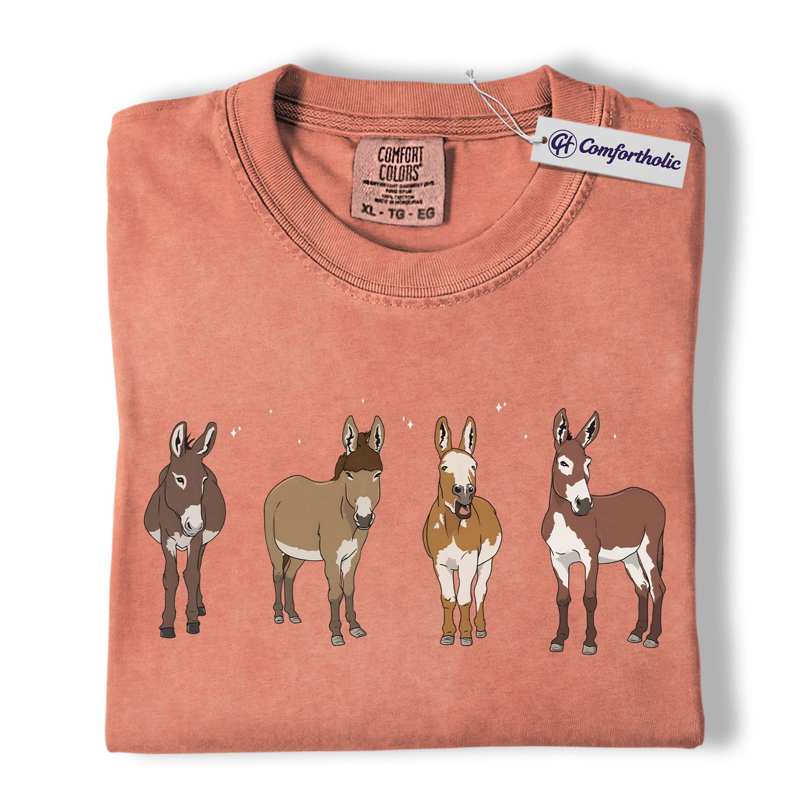 Donkey Shirt, Cute Farm Animal Graphic Tee, Mini Donkey Mom T-Shirt, Barnyard Gift for Donkey Lovers, Comfort Colors Shirt - Image 7