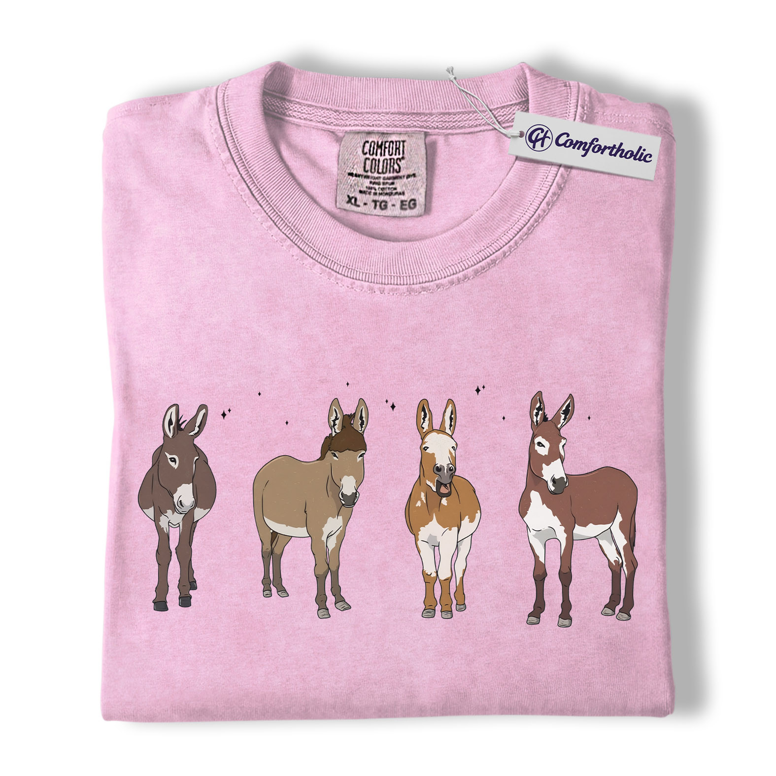 Donkey Shirt, Cute Farm Animal Graphic Tee, Mini Donkey Mom T-Shirt, Barnyard Gift for Donkey Lovers, Comfort Colors Shirt - Image 8