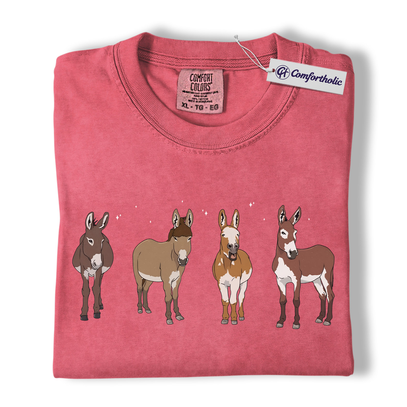 Donkey Shirt, Cute Farm Animal Graphic Tee, Mini Donkey Mom T-Shirt, Barnyard Gift for Donkey Lovers, Comfort Colors Shirt - Image 9