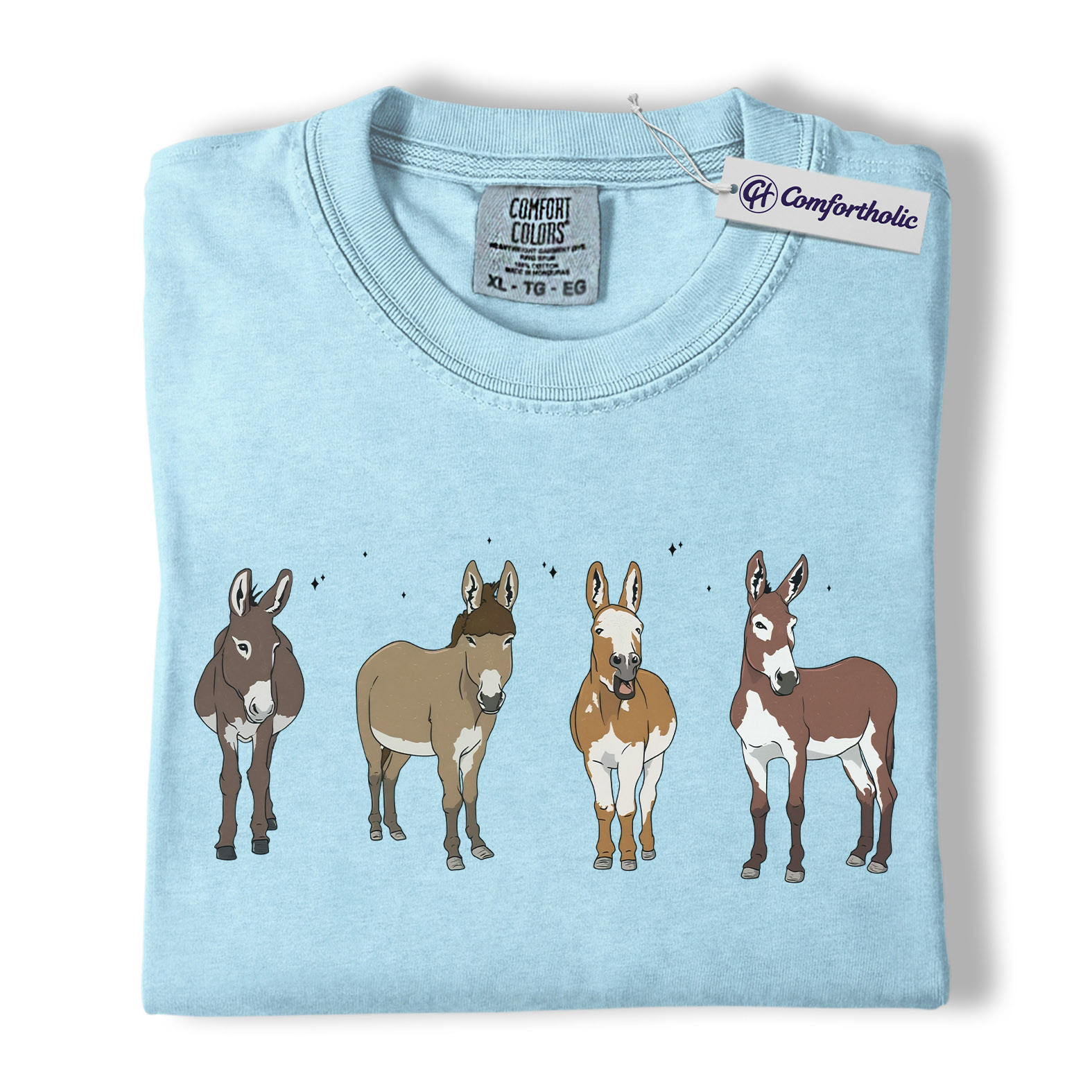 Donkey Shirt, Cute Farm Animal Graphic Tee, Mini Donkey Mom T-Shirt, Barnyard Gift for Donkey Lovers, Comfort Colors Shirt - Image 14