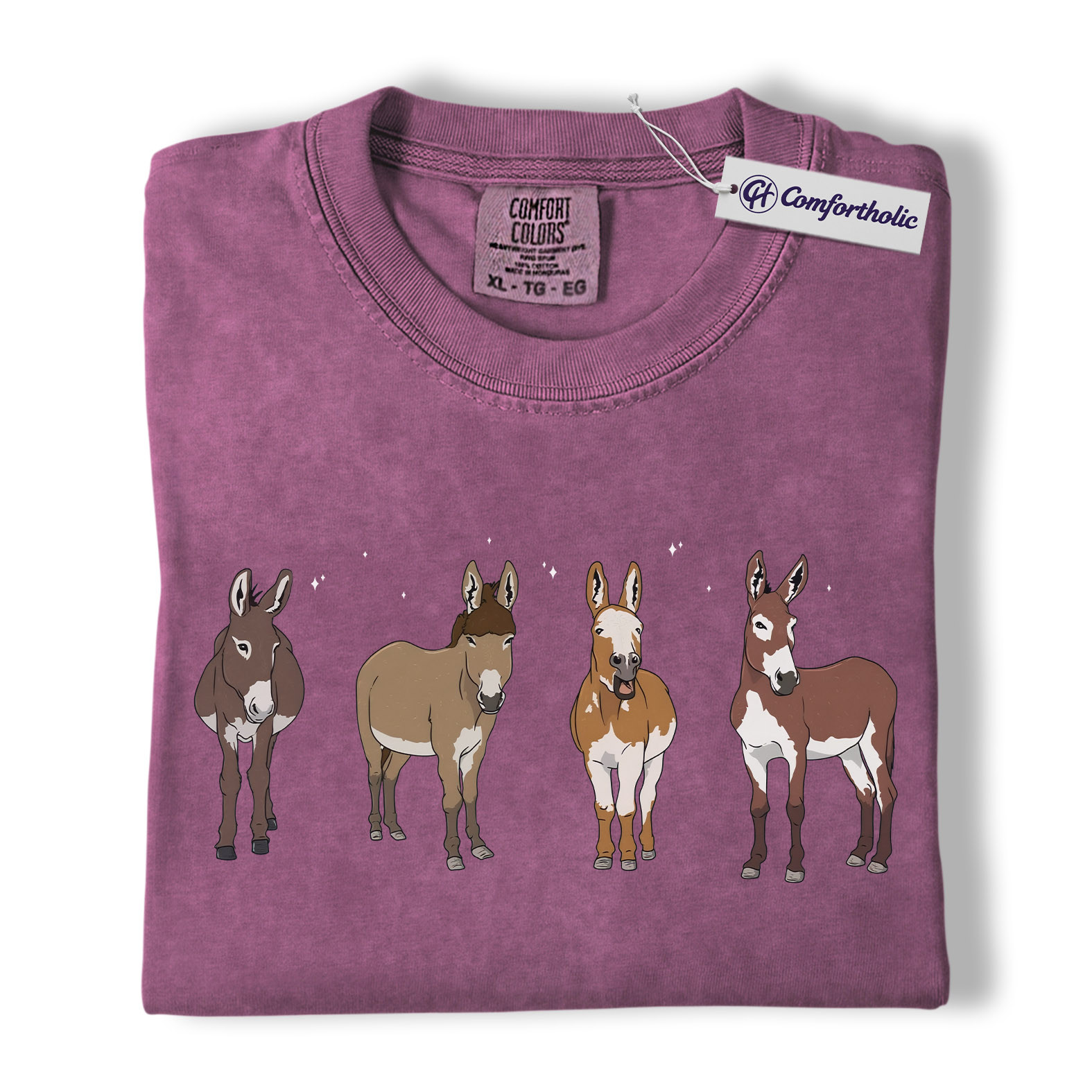 Donkey Shirt, Cute Farm Animal Graphic Tee, Mini Donkey Mom T-Shirt, Barnyard Gift for Donkey Lovers, Comfort Colors Shirt - Image 15