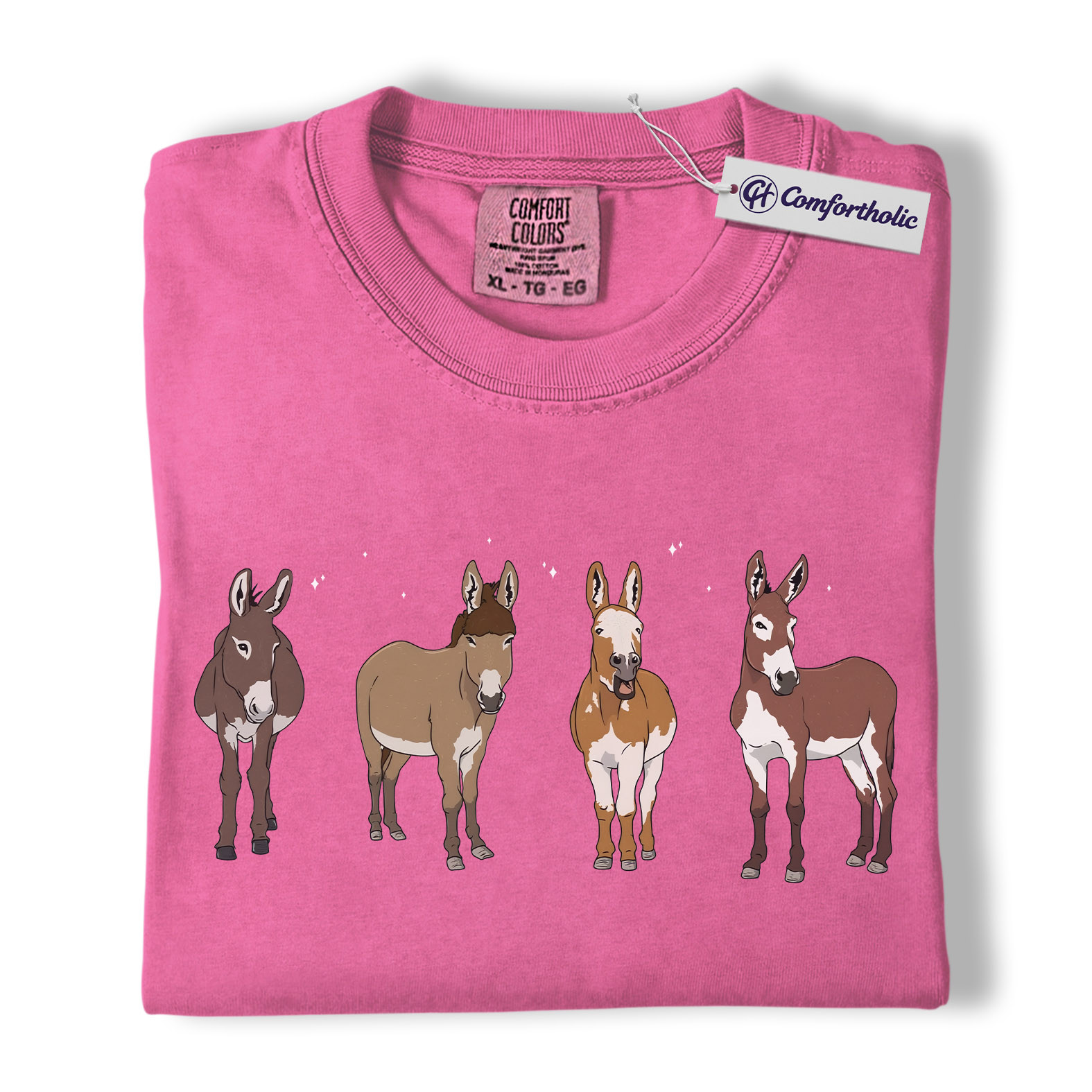 Donkey Shirt, Cute Farm Animal Graphic Tee, Mini Donkey Mom T-Shirt, Barnyard Gift for Donkey Lovers, Comfort Colors Shirt - Image 16