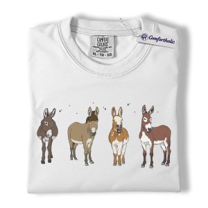 Alternative view of Donkey Shirt, Cute Farm Animal Graphic Tee, Mini Donkey Mom T-Shirt, Barnyard Gift for Donkey Lovers, Comfort Colors Shirt
