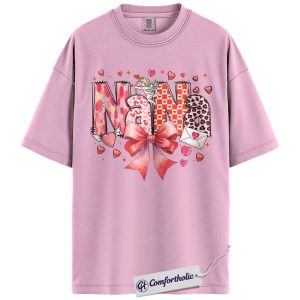 Nana Valentine Shirt, Cute Bow Hearts Graphic Tee, Grandma Valentine’s T-Shirt, Valentine’s Day Gift for Nana, Comfort Colors Shirt