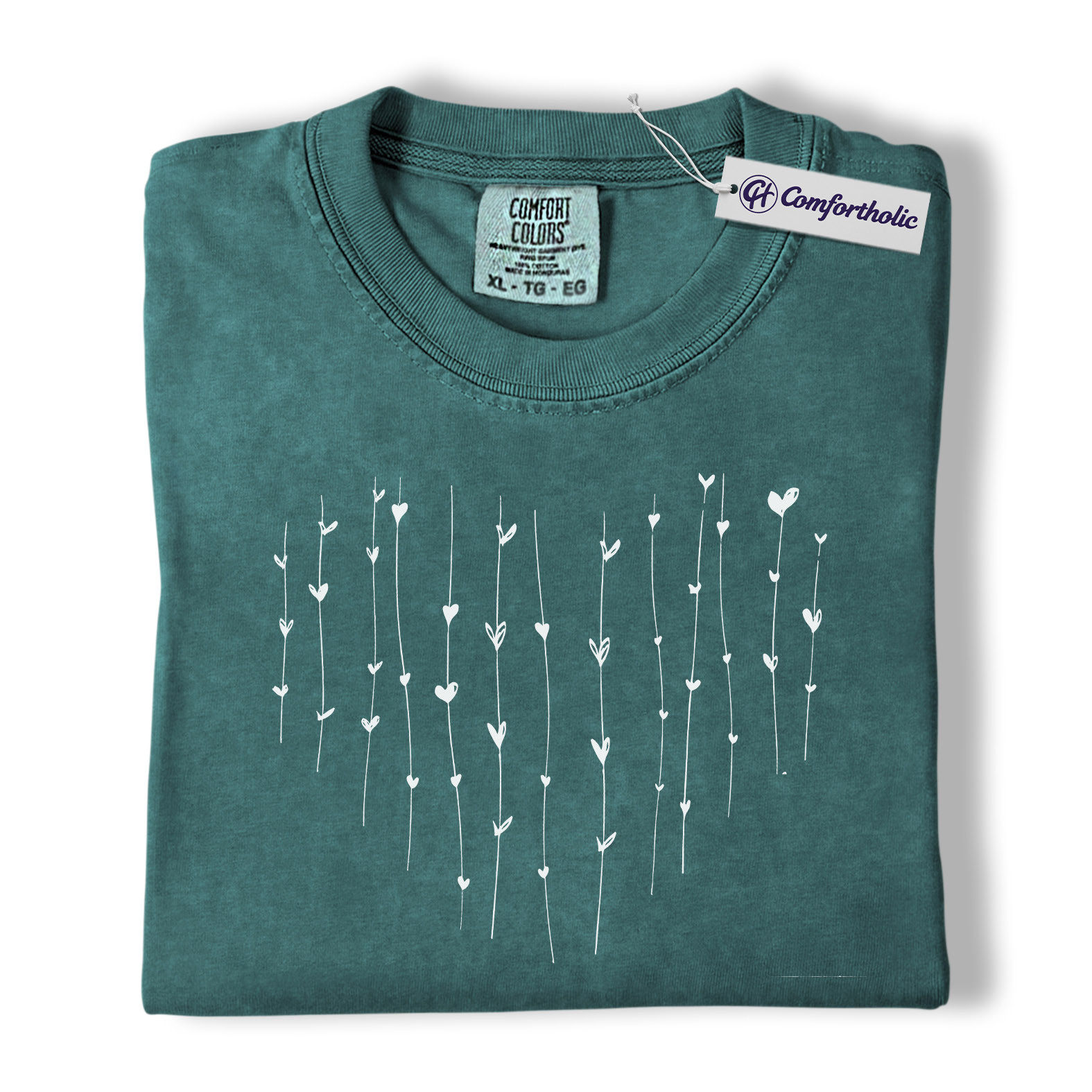 Minimalist Heart Shirt, Simple Valentine Graphic Tee, Aesthetic Love Line Art T-Shirt, Valentine’s Day Gift for Women, Comfort Colors Shirt - Image 12