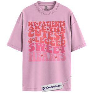 Vet Tech Valentine Shirt, Retro Funny Veterinary Graphic Tee, Cute Animal Lover T-Shirt, Valentine’s Day Gift for Vet Techs, Comfort Colors Shirt