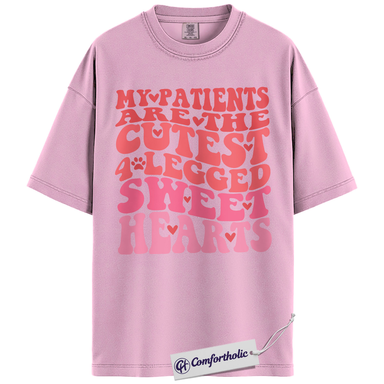 Vet Tech Valentine Shirt, Retro Funny Veterinary Graphic Tee, Cute Animal Lover T-Shirt, Valentine’s Day Gift for Vet Techs, Comfort Colors Shirt