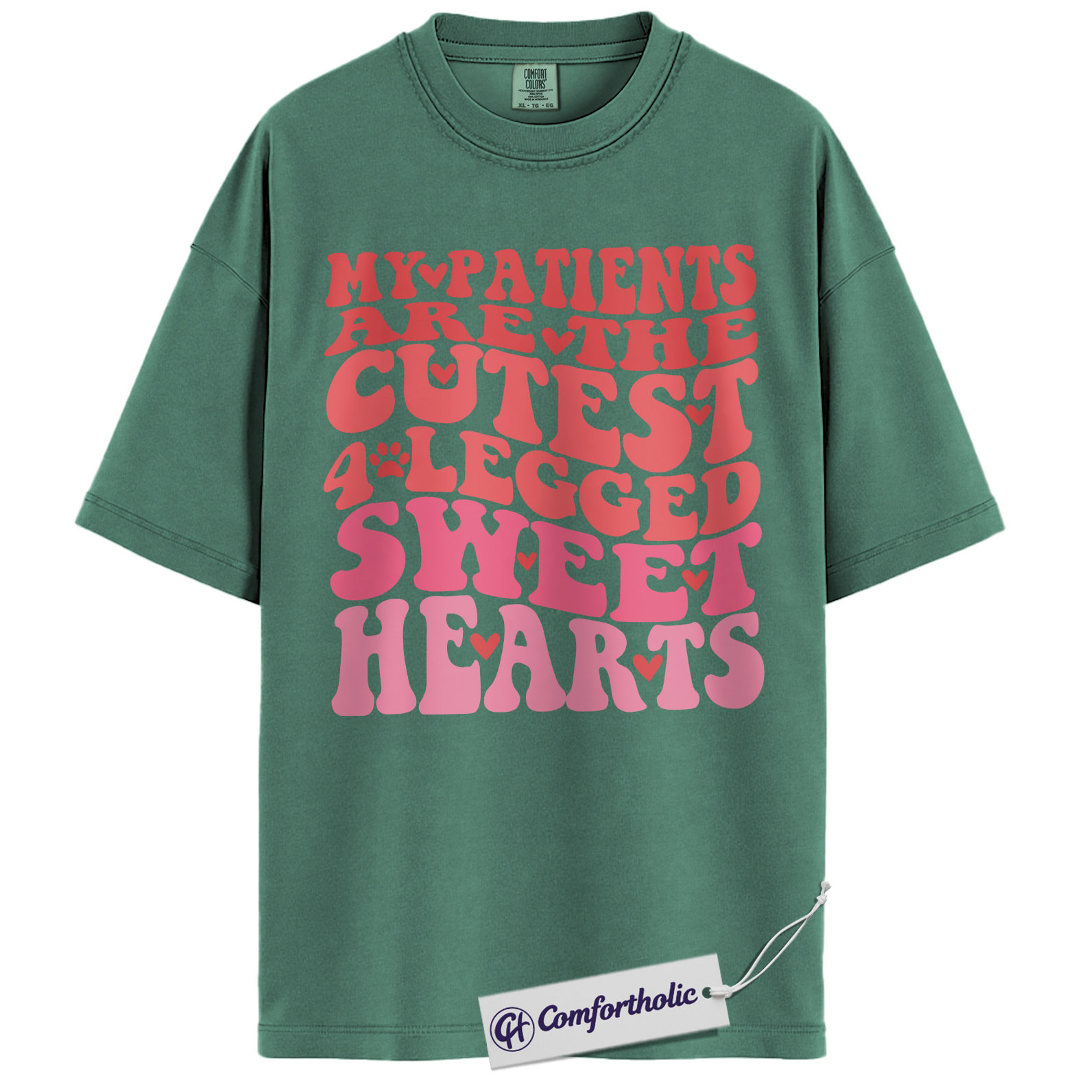 Vet Tech Valentine Shirt, Retro Funny Veterinary Graphic Tee, Cute Animal Lover T-Shirt, Valentine’s Day Gift for Vet Techs, Comfort Colors Shirt - Image 10