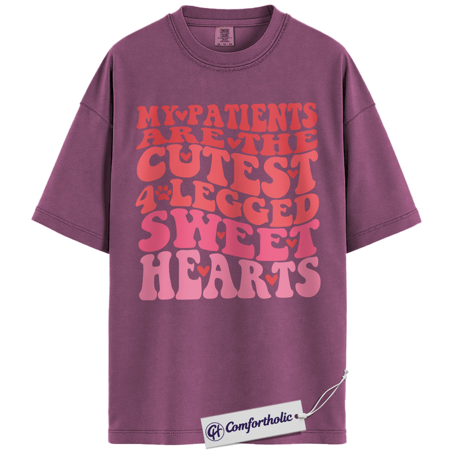 Vet Tech Valentine Shirt, Retro Funny Veterinary Graphic Tee, Cute Animal Lover T-Shirt, Valentine’s Day Gift for Vet Techs, Comfort Colors Shirt - Image 15