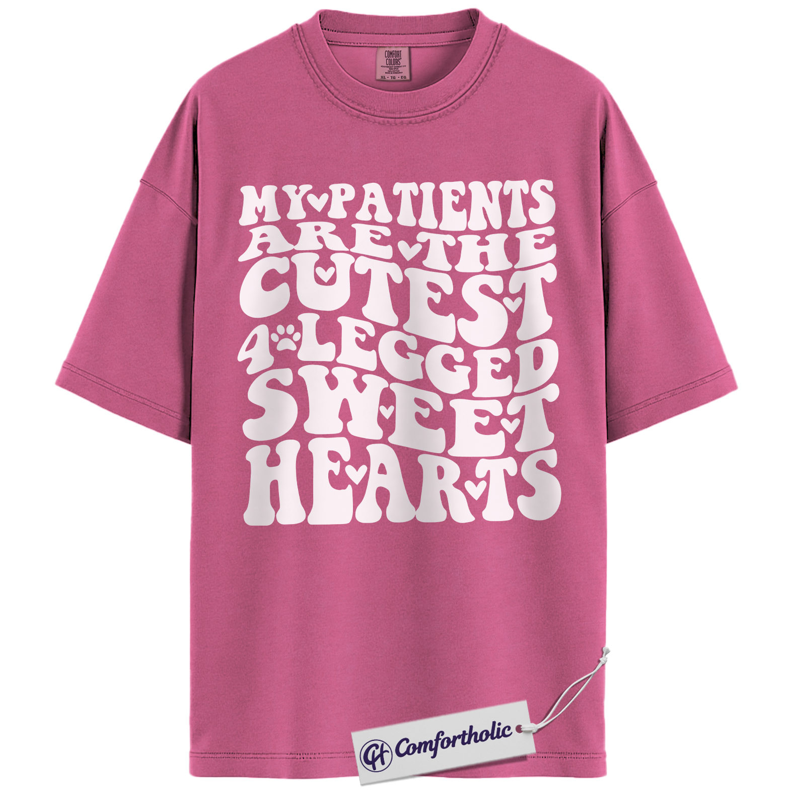 Vet Tech Valentine Shirt, Retro Funny Veterinary Graphic Tee, Cute Animal Lover T-Shirt, Valentine’s Day Gift for Vet Techs, Comfort Colors Shirt - Image 16