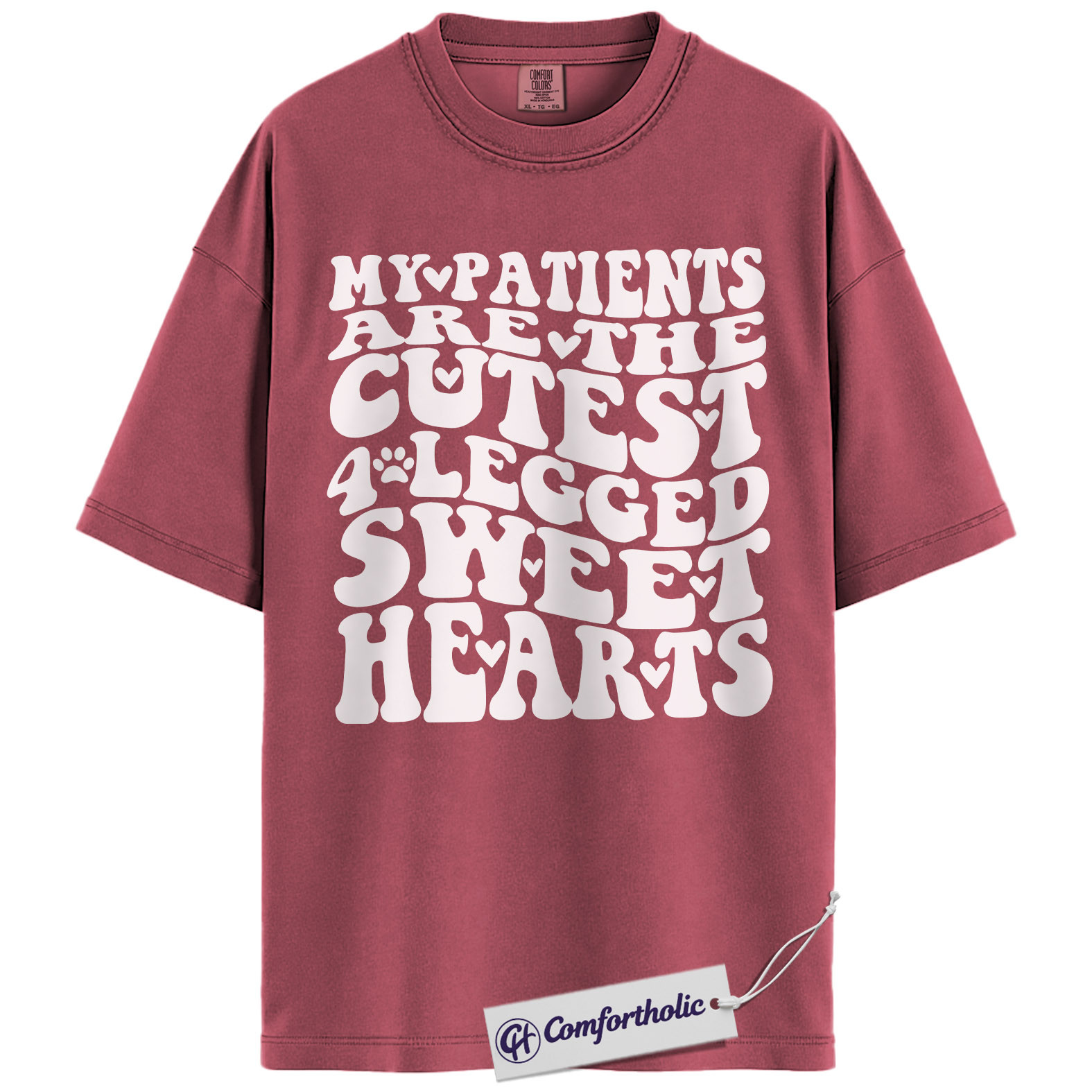 Vet Tech Valentine Shirt, Retro Funny Veterinary Graphic Tee, Cute Animal Lover T-Shirt, Valentine’s Day Gift for Vet Techs, Comfort Colors Shirt - Image 18