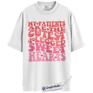Alternative view of Vet Tech Valentine Shirt, Retro Funny Veterinary Graphic Tee, Cute Animal Lover T-Shirt, Valentine’s Day Gift for Vet Techs, Comfort Colors Shirt