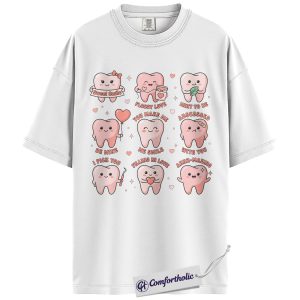 Alternative view of Dental Valentine Shirt, Cute Tooth Pun Graphic Tee, Dentist & Dental Hygienist T-Shirt, Valentine’s Day Gift for Dental Staff, Comfort Colors Shirt