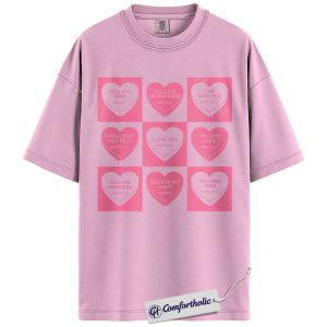 Christian Valentine Shirt, Vintage Scripture Heart Grid Graphic Tee, Bible Verse Love T-Shirt, Valentine’s Day Gift for Christian Women, Comfort Colors Shirt