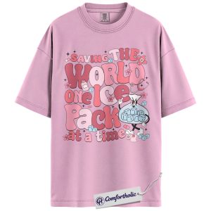 Ice Pack Nurse Shirt, Cute Pink Medical Graphic Tee, Funny Nurse Week T-Shirt, Gift for Nurses & Nursing Students, Comfort Colors Shirt