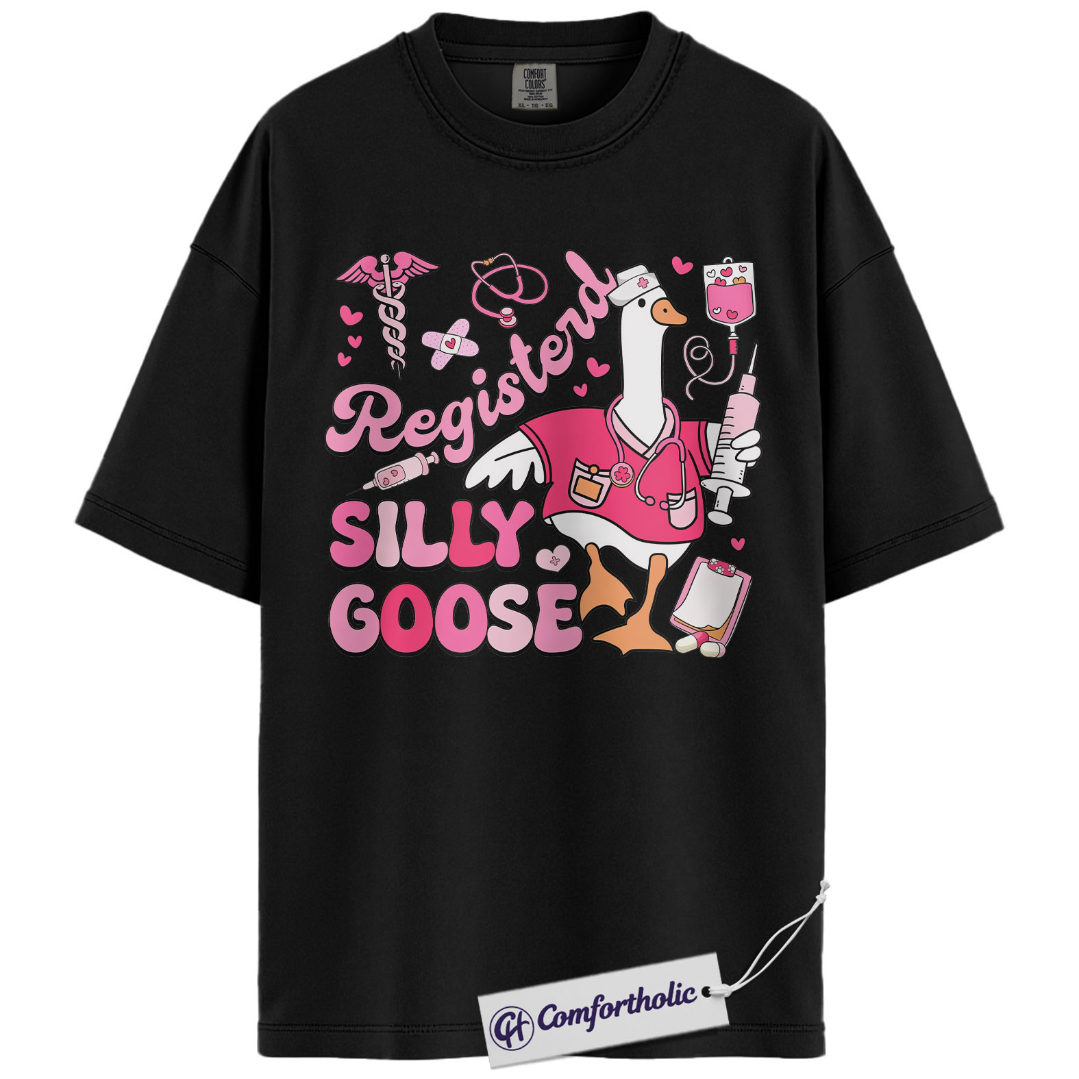 Registered Nurse Shirt, Funny Silly Goose Graphic Tee, RN Humor T-Shirt, Gift for Nurses & Nursing Students, Comfort Colors Shirt - Image 3