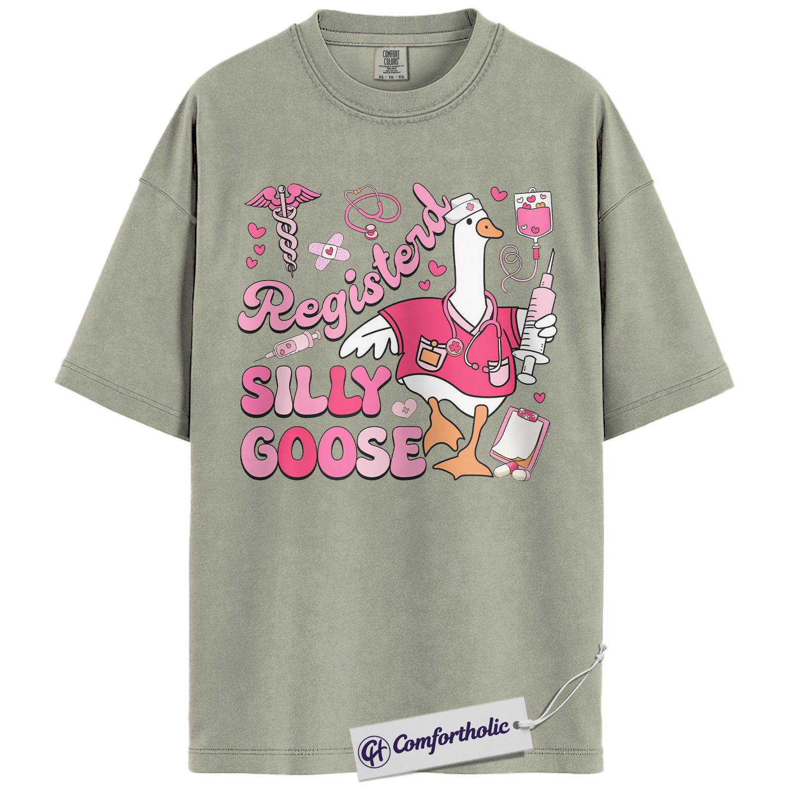 Registered Nurse Shirt, Funny Silly Goose Graphic Tee, RN Humor T-Shirt, Gift for Nurses & Nursing Students, Comfort Colors Shirt - Image 7