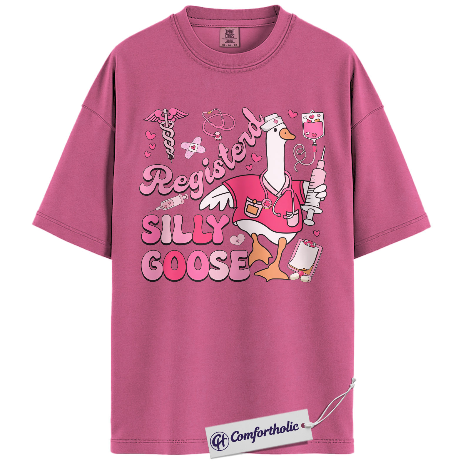 Registered Nurse Shirt, Funny Silly Goose Graphic Tee, RN Humor T-Shirt, Gift for Nurses & Nursing Students, Comfort Colors Shirt - Image 16