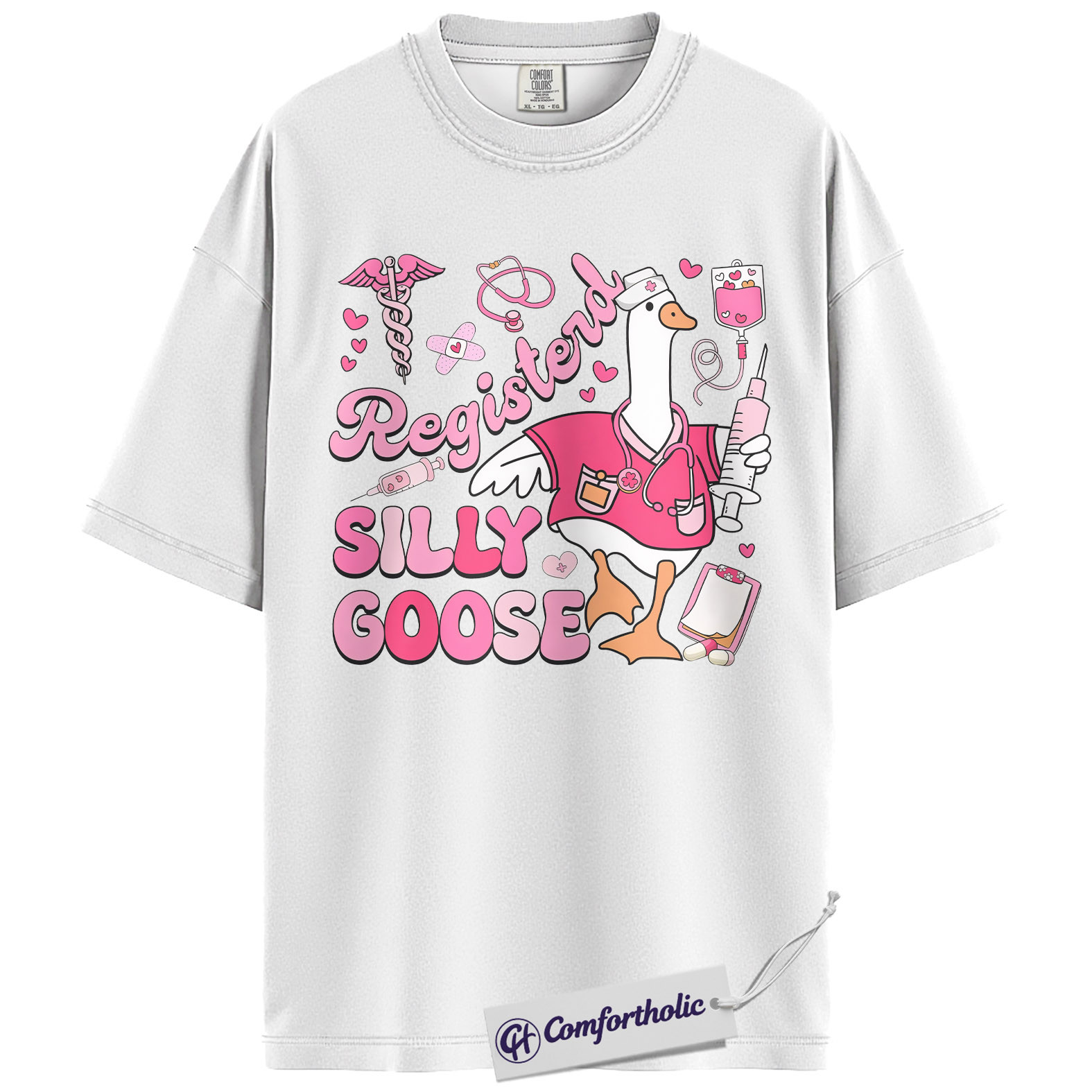 Registered Nurse Shirt, Funny Silly Goose Graphic Tee, RN Humor T-Shirt, Gift for Nurses & Nursing Students, Comfort Colors Shirt - Image 2