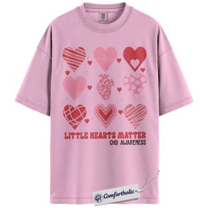 CHD Awareness Shirt, Little Hearts Matter Graphic Tee, Congenital Heart Defect T-Shirt, Heart Warrior Mom Gift, Comfort Colors Shirt