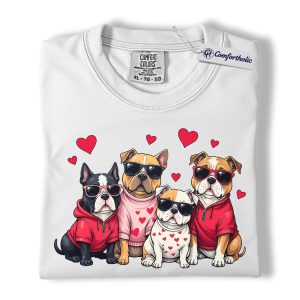 Alternative view of Woodland Animals Valentine Shirt, Cute Raccoon & Badger Graphic Tee, Funny Woodland Animal Lover T-Shirt, Valentine’s Day Gift for Her, Comfort Colors Shirt