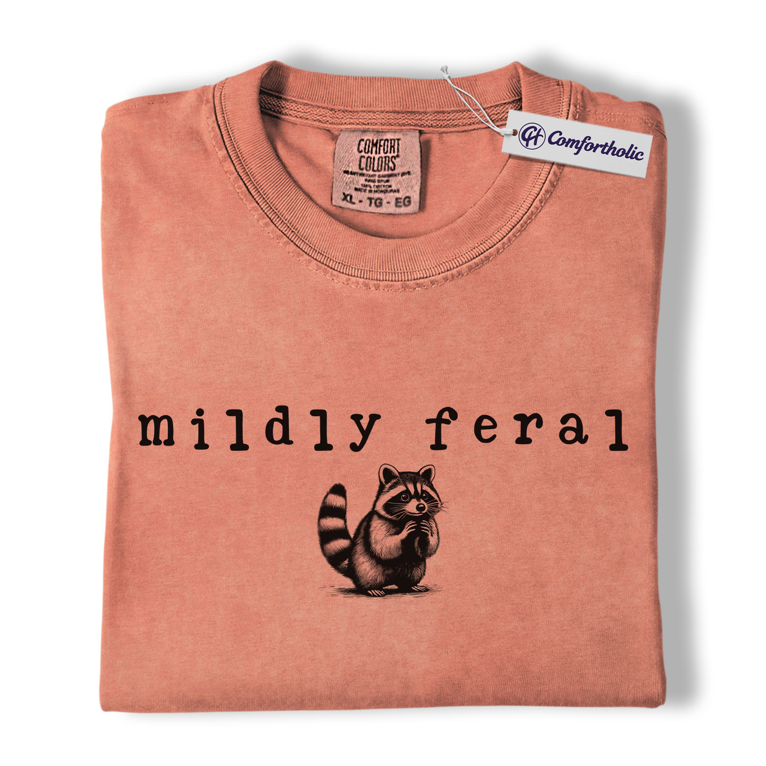 Mildly Feral Raccoon Shirt, Cute Funny Woodland Animal Graphic Tee, Sarcastic Introvert Raccoon T-Shirt, Gift for Raccoon Lovers & Nature Fans, Comfort Colors Shirt - Image 7