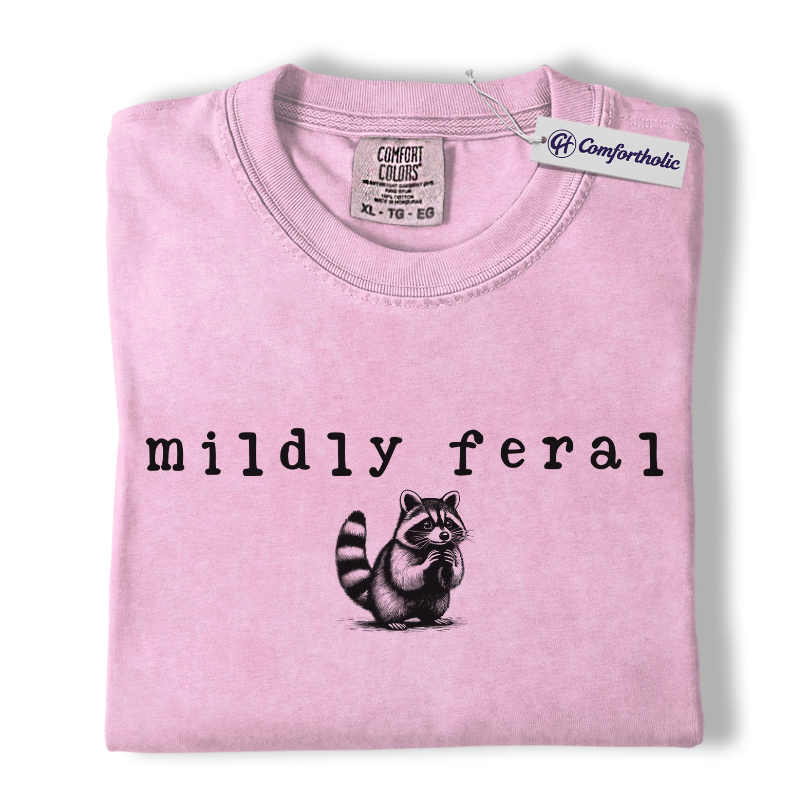 Mildly Feral Raccoon Shirt, Cute Funny Woodland Animal Graphic Tee, Sarcastic Introvert Raccoon T-Shirt, Gift for Raccoon Lovers & Nature Fans, Comfort Colors Shirt - Image 8