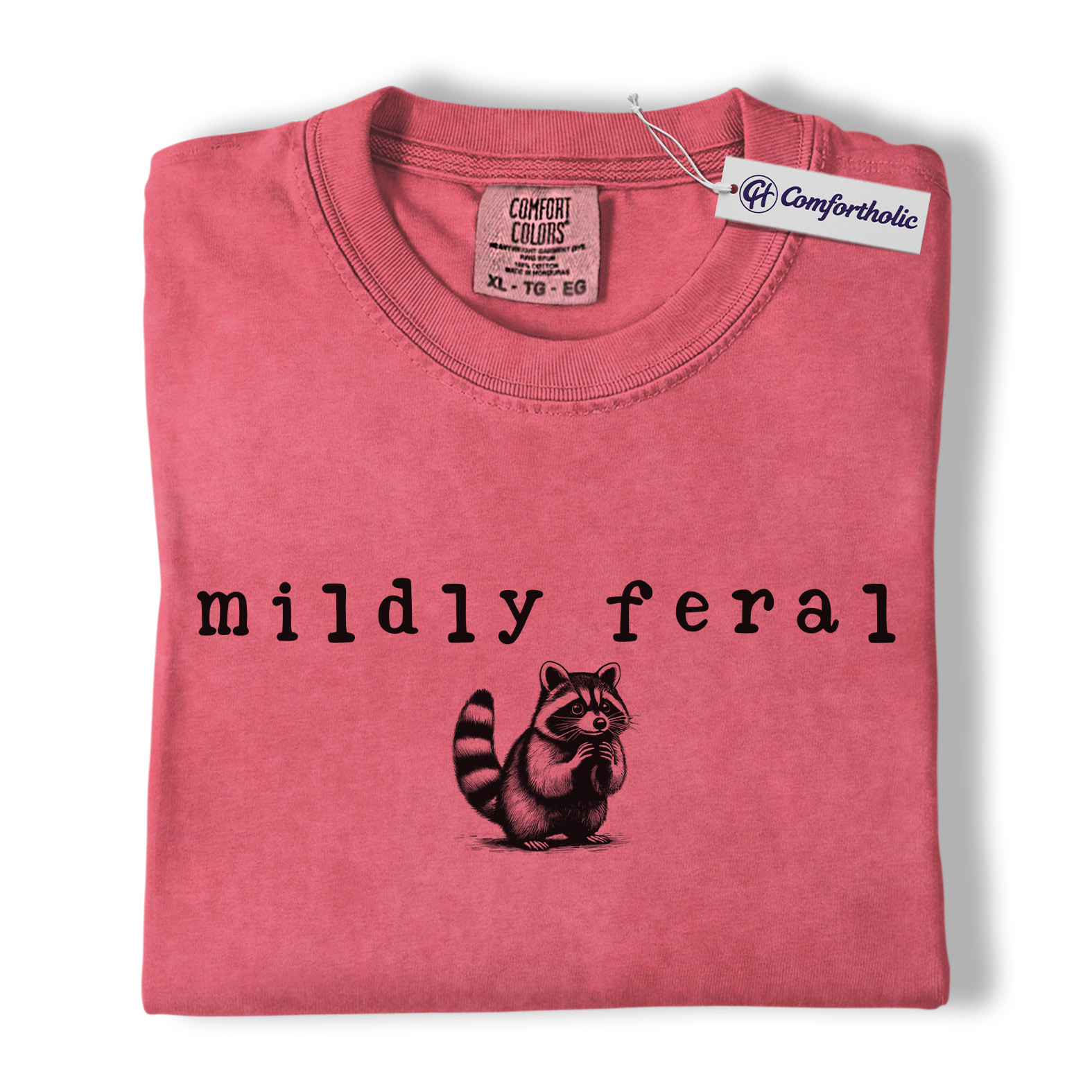 Mildly Feral Raccoon Shirt, Cute Funny Woodland Animal Graphic Tee, Sarcastic Introvert Raccoon T-Shirt, Gift for Raccoon Lovers & Nature Fans, Comfort Colors Shirt - Image 9