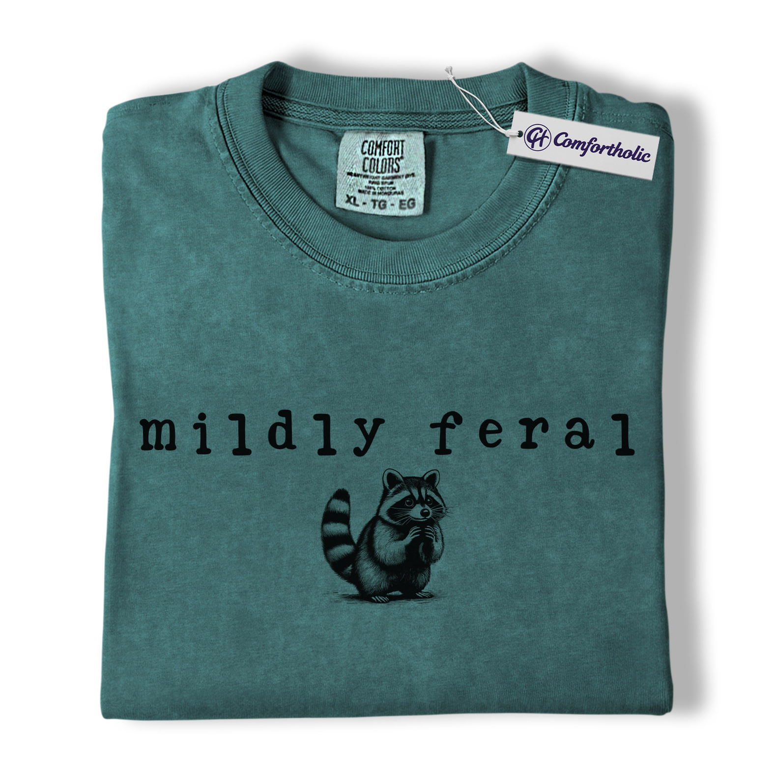 Mildly Feral Raccoon Shirt, Cute Funny Woodland Animal Graphic Tee, Sarcastic Introvert Raccoon T-Shirt, Gift for Raccoon Lovers & Nature Fans, Comfort Colors Shirt - Image 11