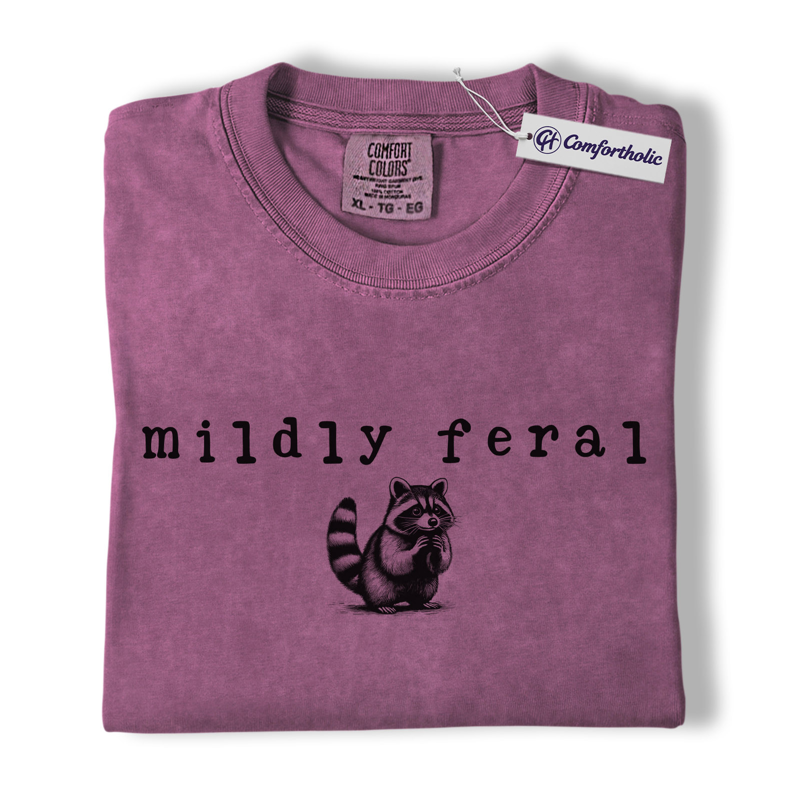 Mildly Feral Raccoon Shirt, Cute Funny Woodland Animal Graphic Tee, Sarcastic Introvert Raccoon T-Shirt, Gift for Raccoon Lovers & Nature Fans, Comfort Colors Shirt - Image 15