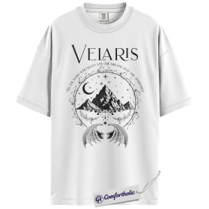 Alternative view of Velaris Shirt, Night Court Fantasy Graphic Tee, Romantasy Book Lover T-Shirt, Acotar Gift for Bookish Readers, Comfort Colors Shirt