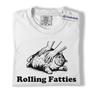 Alternative view of Funny Cat Shirt, Vintage Chubby Cat Graphic Tee, Pet Lover T-Shirt, Gift for Cat Moms, Comfort Colors Shirt