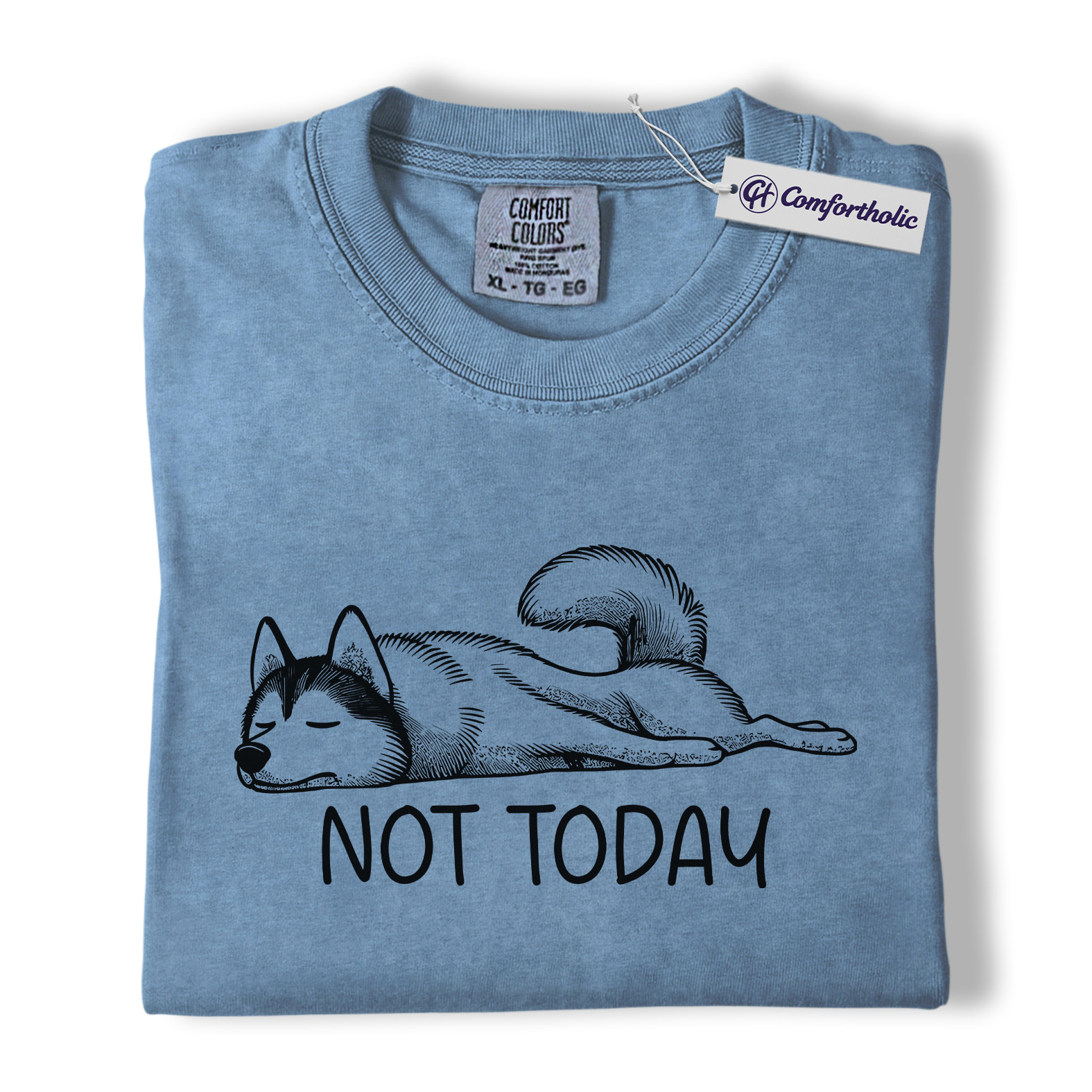 Not Today Husky Shirt, Funny Lazy Dog Lover Graphic Tee, Cute Sleeping Husky T-Shirt, Pet Owner Gift for Dog Moms & Animal Lovers, Comfort Colors Shirt - Image 17
