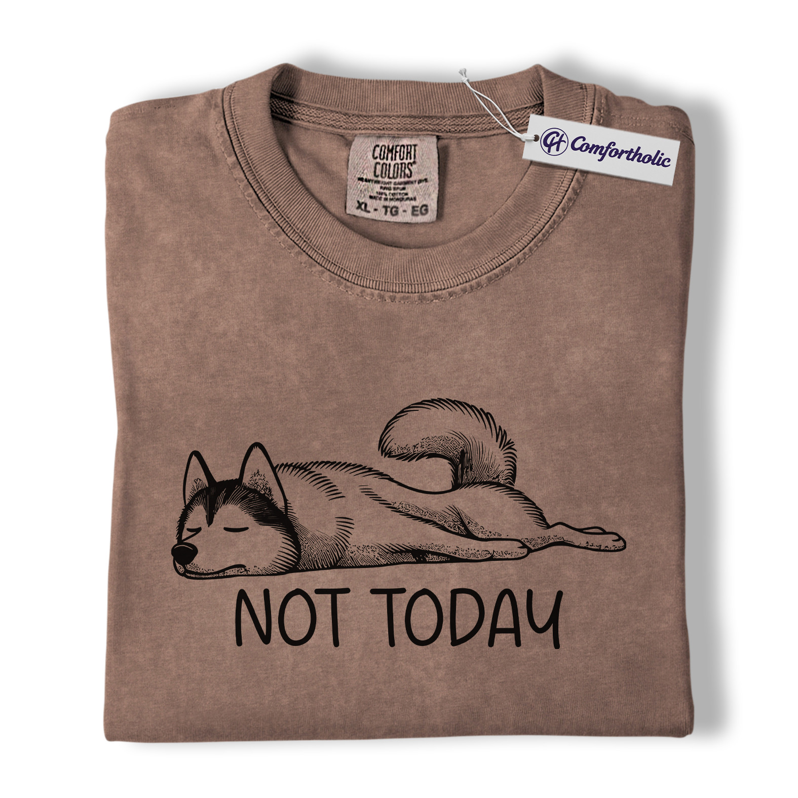 Not Today Husky Shirt, Funny Lazy Dog Lover Graphic Tee, Cute Sleeping Husky T-Shirt, Pet Owner Gift for Dog Moms & Animal Lovers, Comfort Colors Shirt - Image 19